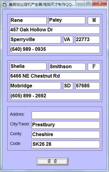 美國地址生成器