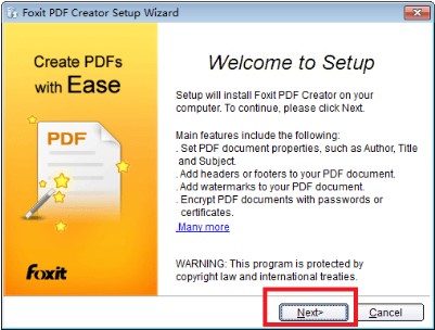 Foxit PDF Creator(虛擬打印機(jī))