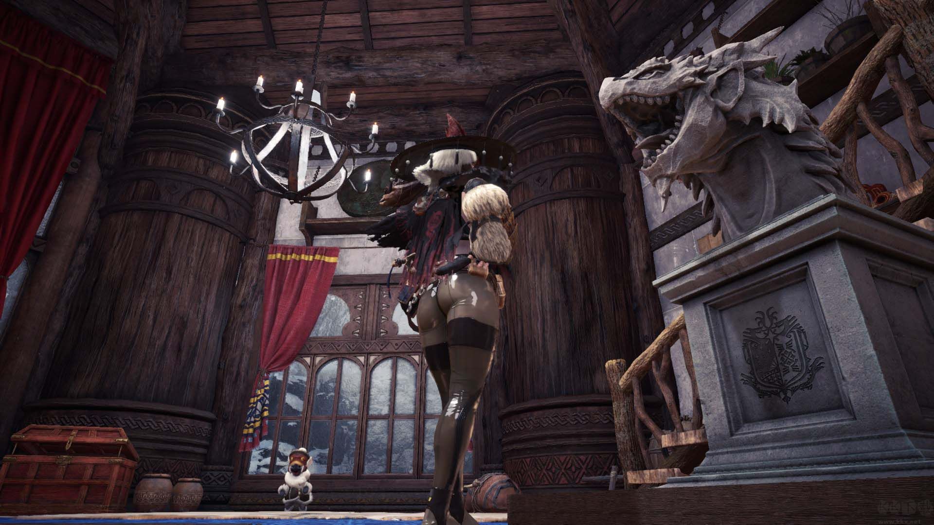 怪物獵人世界冰原超性感魔女帽緊身褲外觀裝備MOD