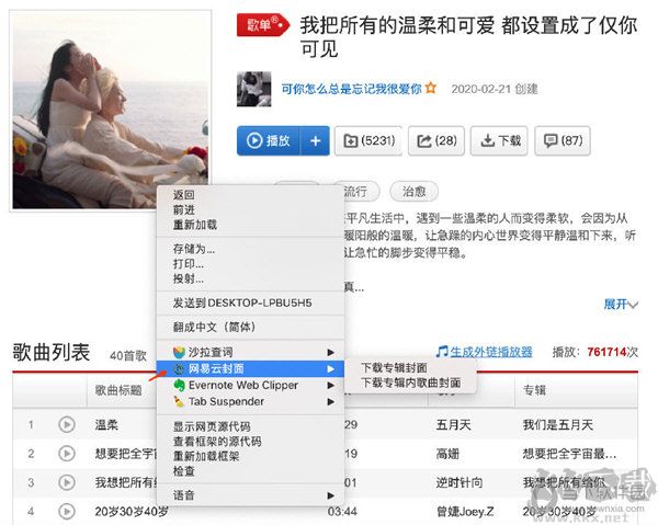 網(wǎng)易云封面插件