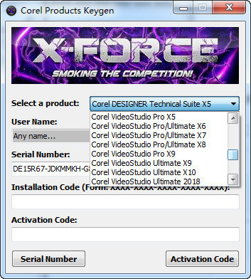 會(huì)聲會(huì)影X5注冊機(jī)截圖