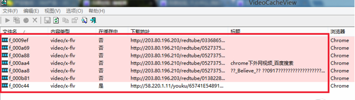 VideoCacheView(瀏覽器緩存提取器)