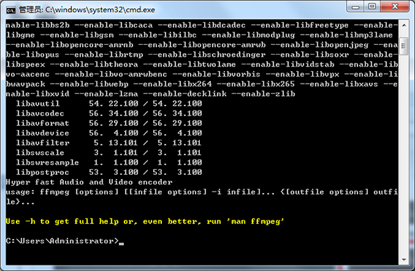 FFmpeg漢化版安裝方法