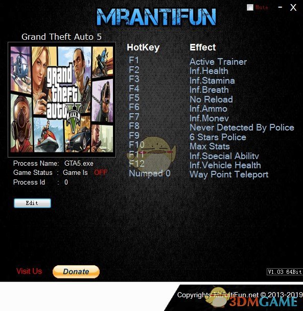 俠盜獵車5十二項修改器