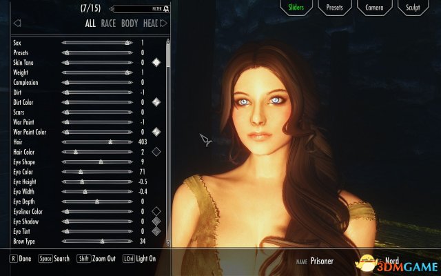 上古卷軸5天際重制版更加強大的捏臉系統(tǒng)