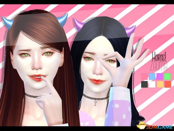 模擬人生4小惡魔角頭飾MOD