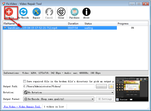 Video Repair Tool視頻修復(fù)軟件