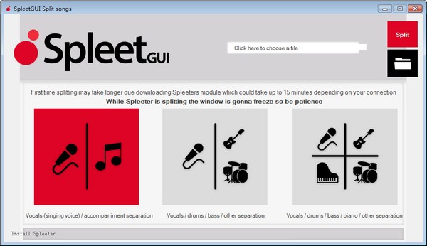 SpleeterGUI(音軌AI分離軟件)