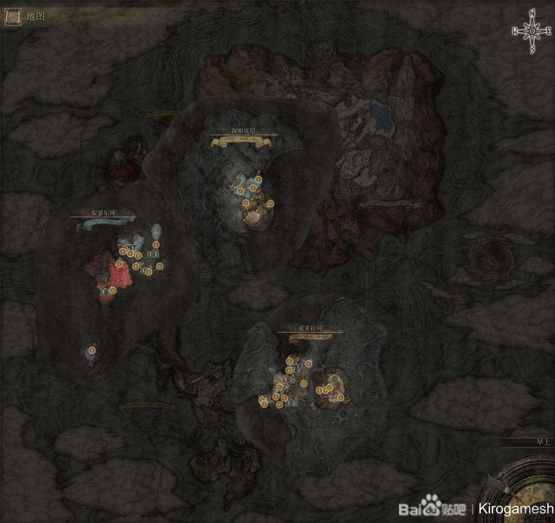 艾爾登法環(huán)地圖分享_艾爾登法環(huán)超清全地圖賜福地一覽(含地下世界)
