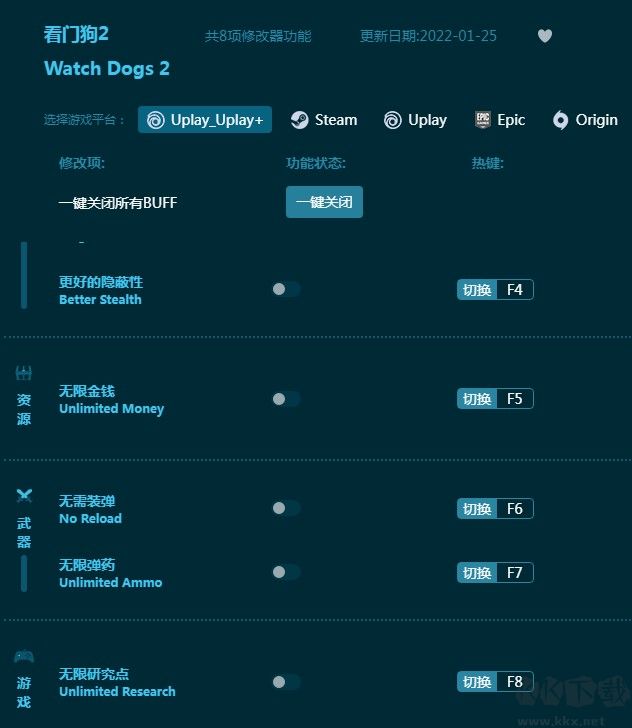 看門狗2八項(xiàng)修改器