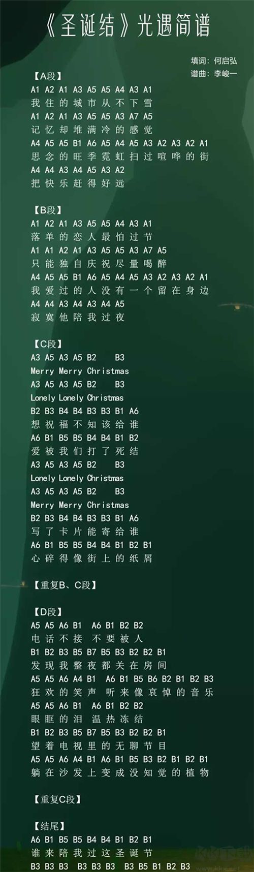 光遇琴譜合集 樂(lè)譜數(shù)字簡(jiǎn)單版圖片大全