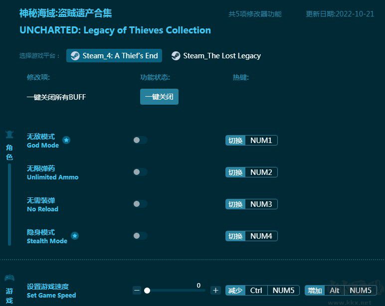 神秘海域盜賊遺產(chǎn)合集修改器