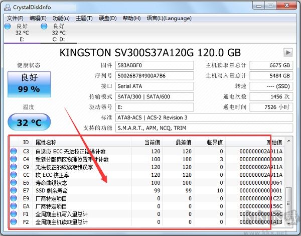 CrystalDiskInfo-硬盤(pán)檢測(cè)工具