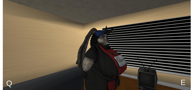 可怕的人在窗口擁抱完整