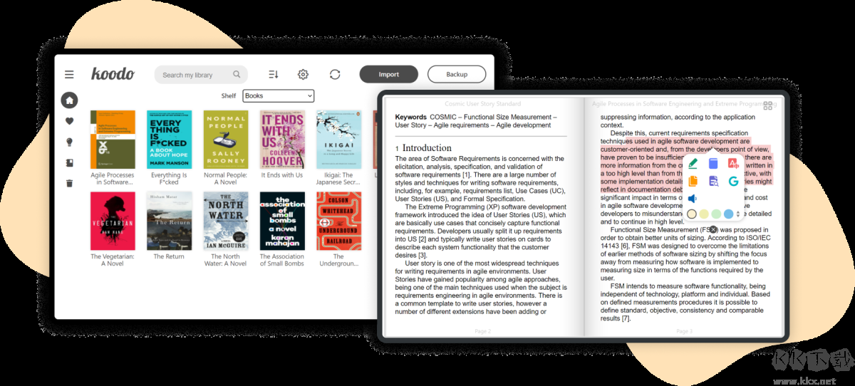 Koodo Reader(跨平臺電子書閱讀器)