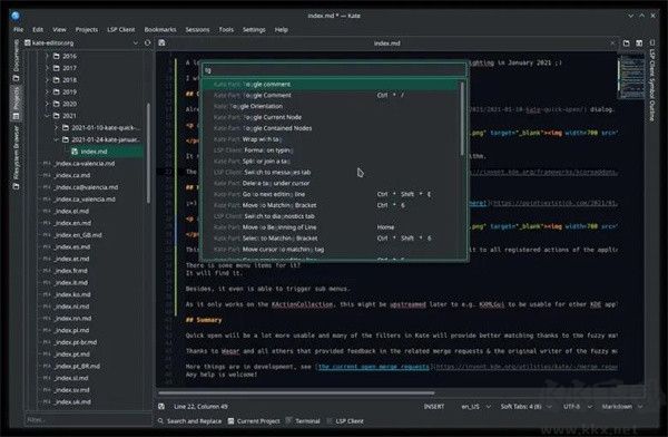 Kate(高級文本編輯器)中文綠色版