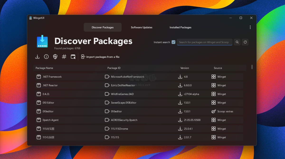 WingetUI軟件包管理器