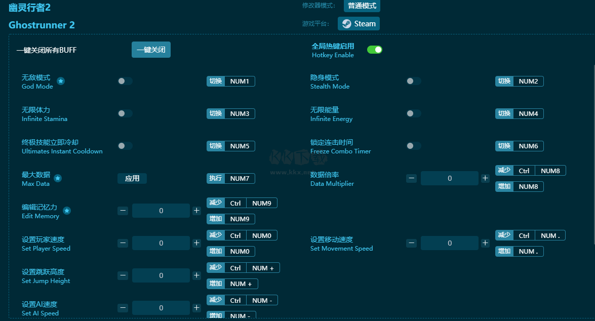 幽靈行者2七項(xiàng)修改器