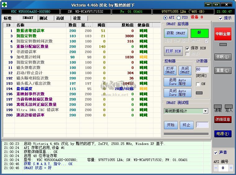 Victoria(硬盤壞道檢測工具)