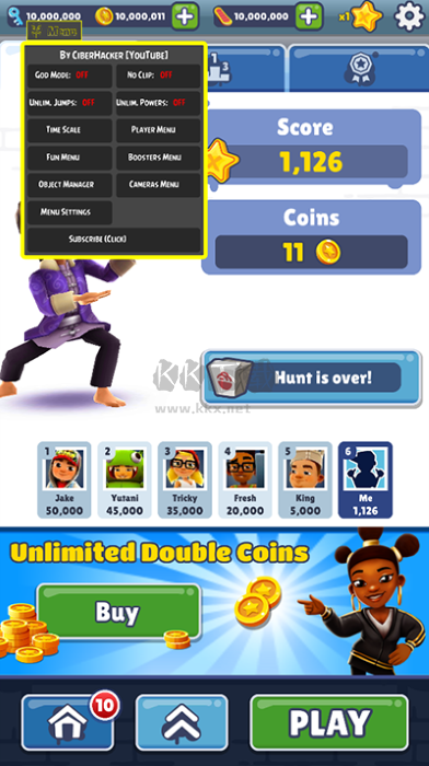 地鐵跑酷內(nèi)置菜單版