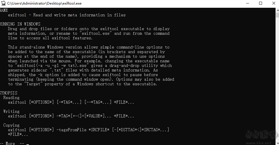 ExifTool(圖像信息查看工具)
