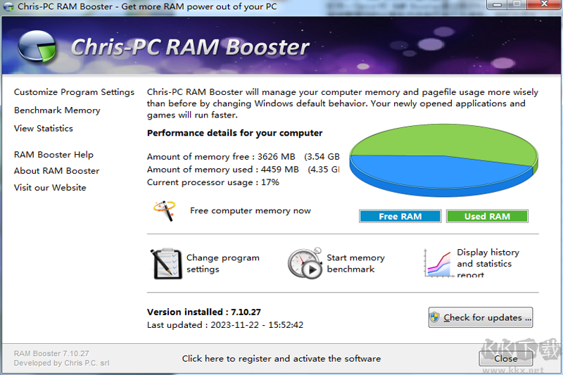 Chris-PC RAM Booster(內(nèi)存優(yōu)化工具)