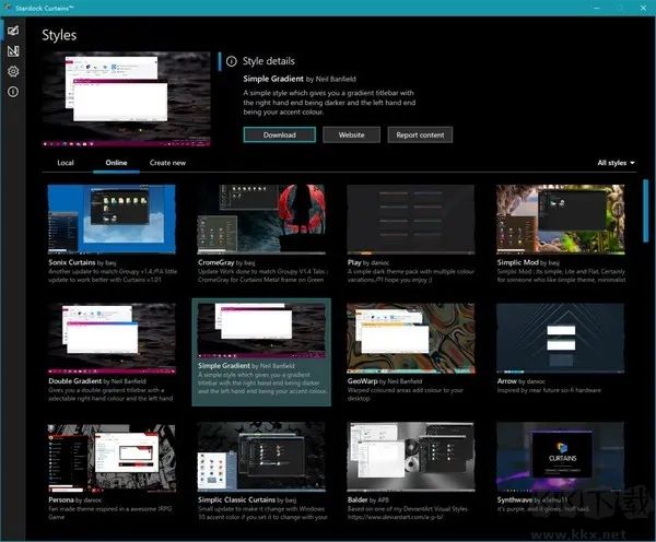 Stardock Curtains(Win10主題美化工具)