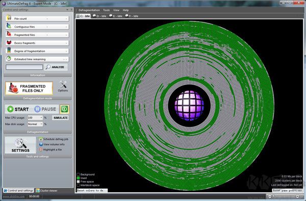 DiskTrix UltimateDefrag(磁盤整理器)