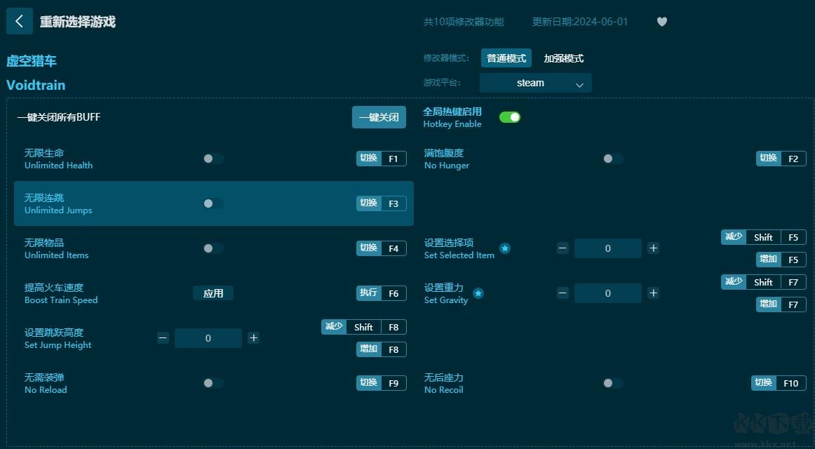 虛空獵車十項(xiàng)修改器