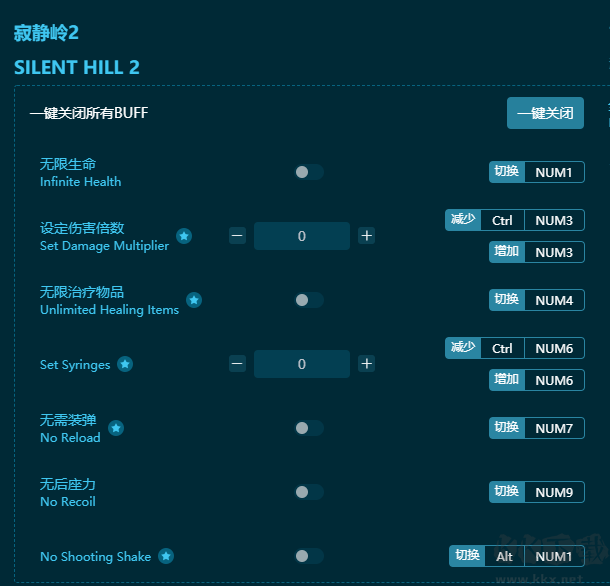 寂靜嶺2重制版十七項(xiàng)修改器免費(fèi)版