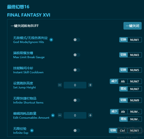 最終幻想16二十六項(xiàng)修改器綠色版