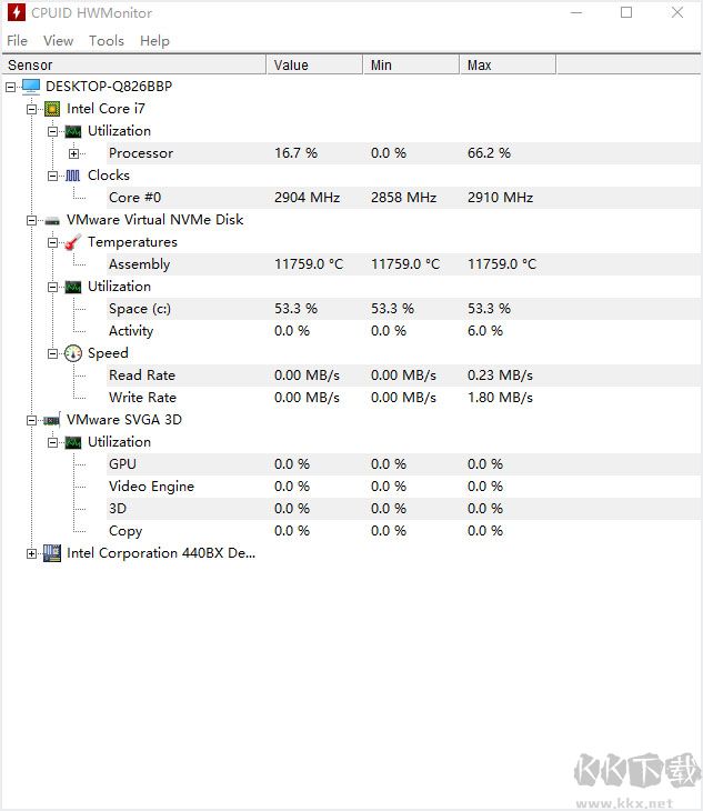 HWMonitor(cpu檢測工具)