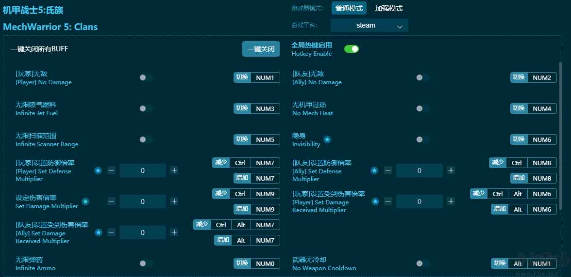機甲戰(zhàn)士5：氏族十項修改器電腦版