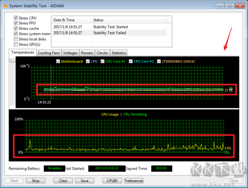AIDA64中文版怎么拷機(jī)截圖5