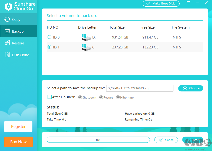 iSunshare CloneGo(系統(tǒng)備份還原工具)