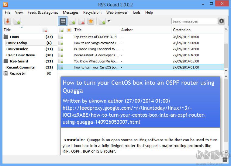 RSS Guard(RSS feed 閱讀器)