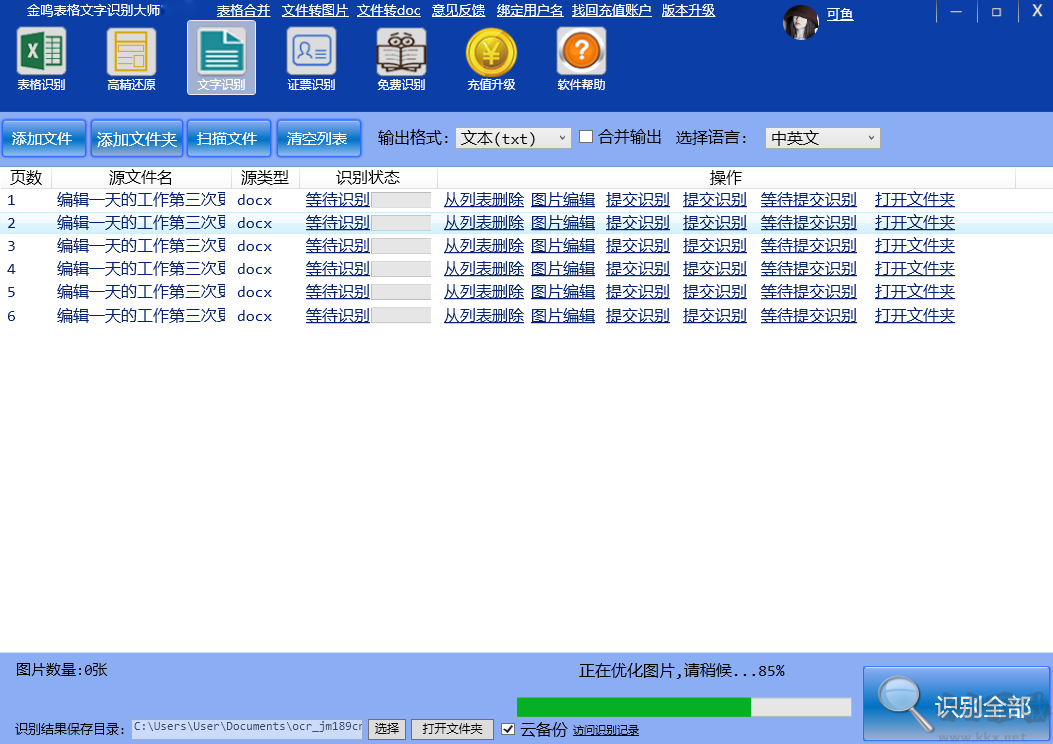 金鳴表格文字識(shí)別大師電腦版