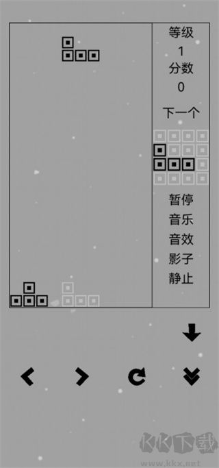 經(jīng)典俄羅斯方塊黑白版