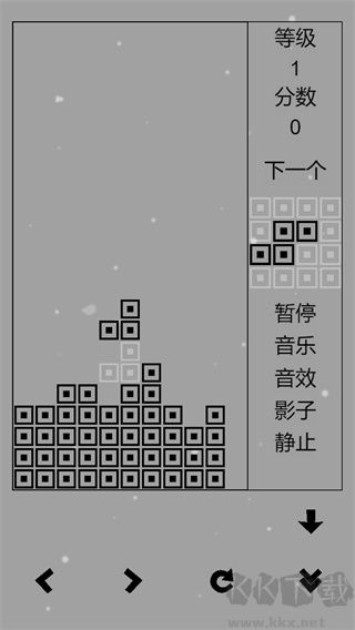 經(jīng)典俄羅斯方塊黑白版