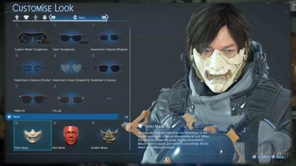 死亡擱淺2面具圖鑒