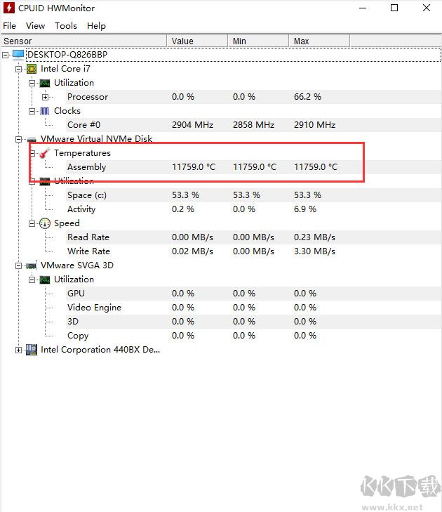 HWMonitor(cpu檢測(cè)工具) v1.53官方版