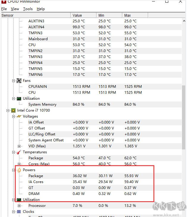 HWMonitor(cpu檢測(cè)工具) v1.53官方版