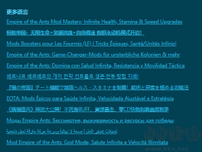 螞蟻帝國(guó)九項(xiàng)修改器(Empire of the Ants)