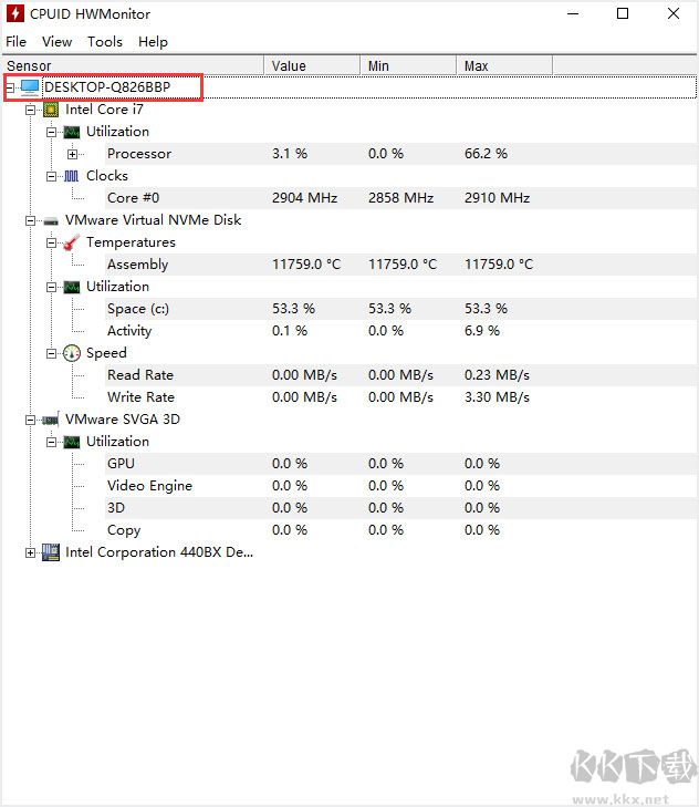 HWMonitor(cpu檢測工具)