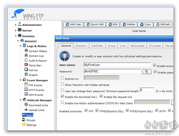 Wing FTP Server(FTP服務器)
