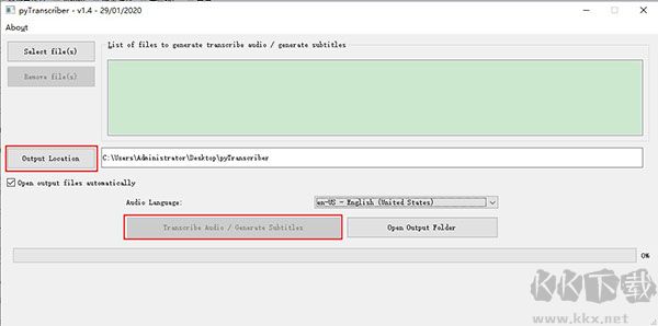 pyTranscriber(語音轉(zhuǎn)字幕軟件)