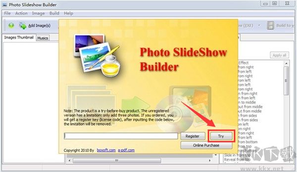 Boxoft Photo SlideShow Builder(照片幻燈片生成軟件)