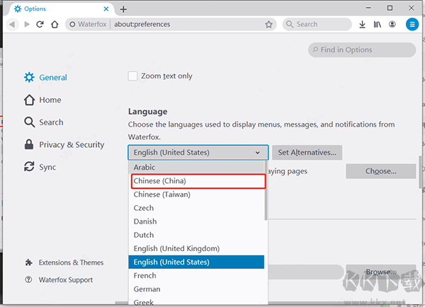waterfox水狐瀏覽器