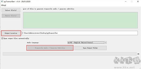 pyTranscriber(語音轉(zhuǎn)字幕軟件)